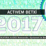 CONVOCATÒRIA D'AJUDES 2017 ACTIVEM BETXÍ